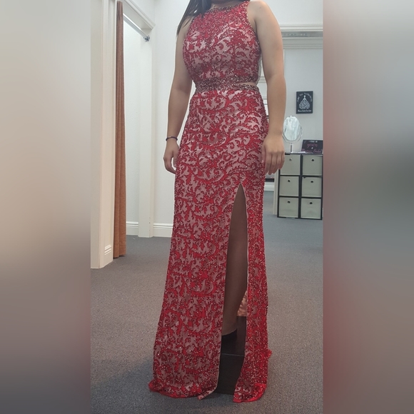 Red Primavera Formal Dress - Picture 2 of 8